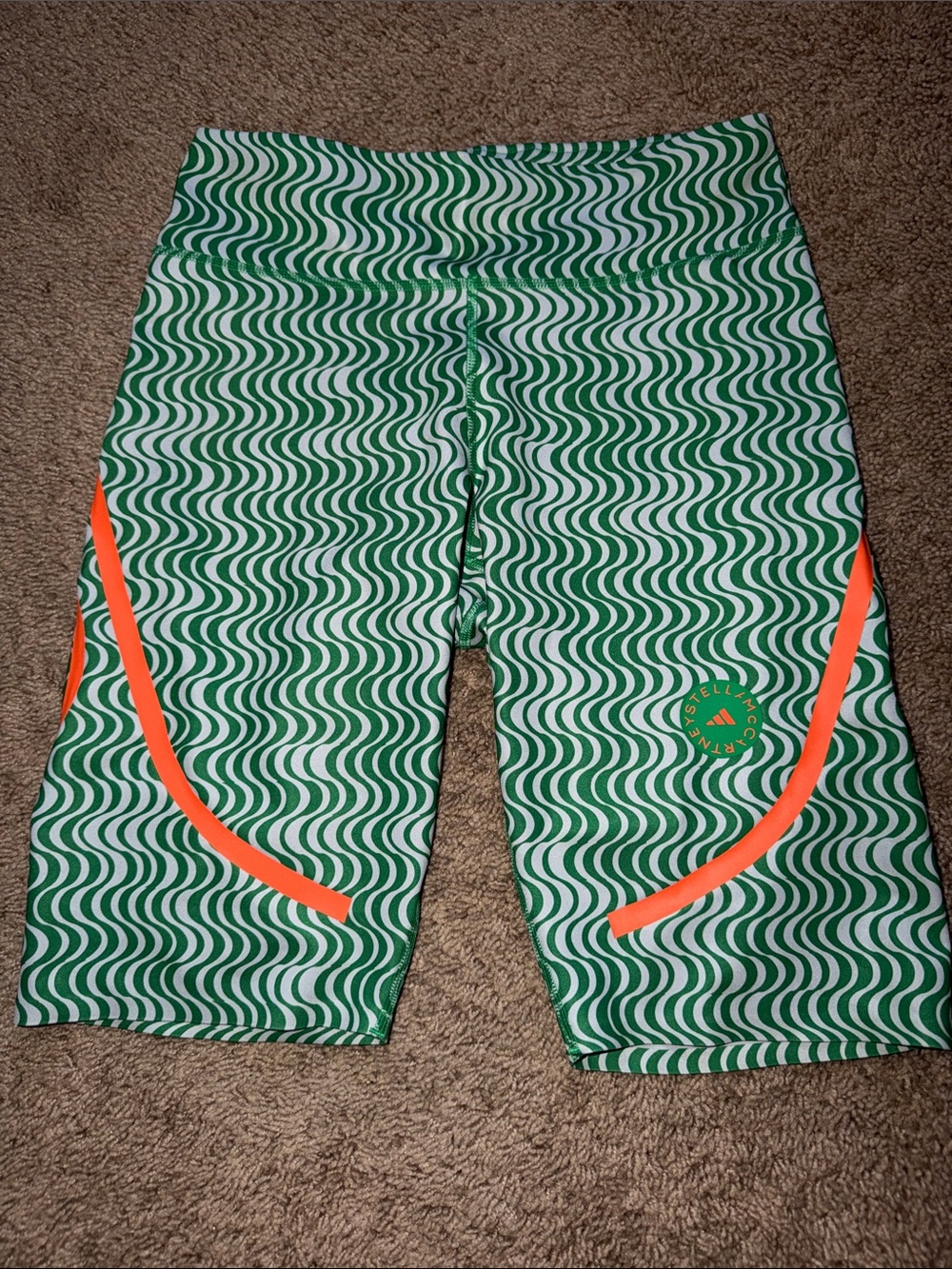NWT adidas by Stella McCartney Truepurpose Printed Cycling Legging Shorts Woman